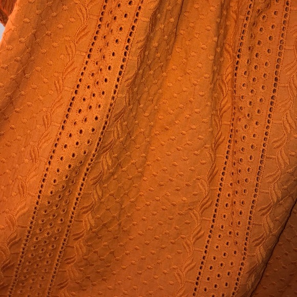 Universal Thread Dark Orange Designed Blouse - Picture 5 of 6